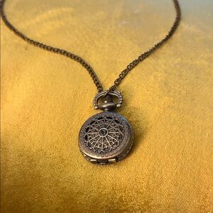 Vintage Bronze Watch Necklace